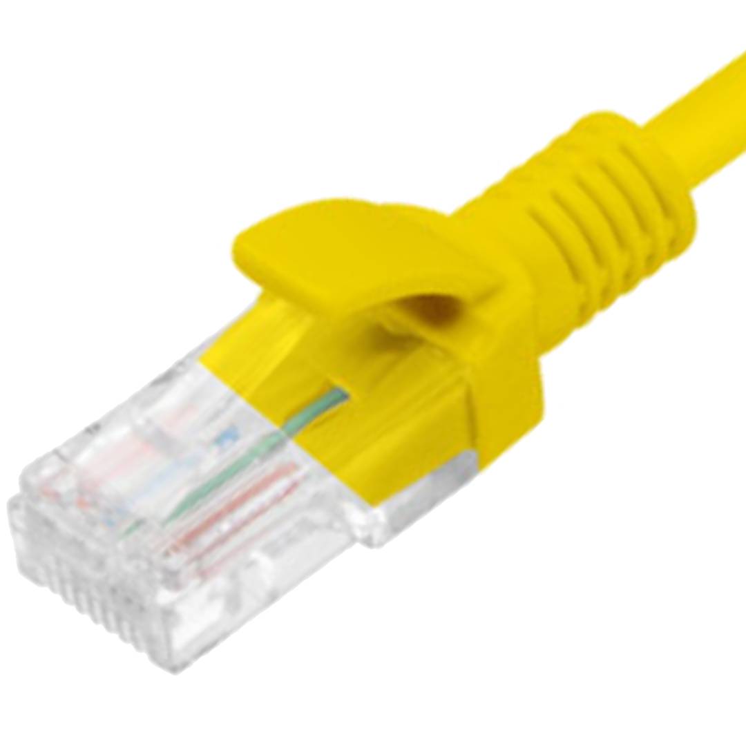 Cable de red ethernet Cat. 6 UTP de 10 m de color amarillo fluke tested PCU6-10CC-1000-Y