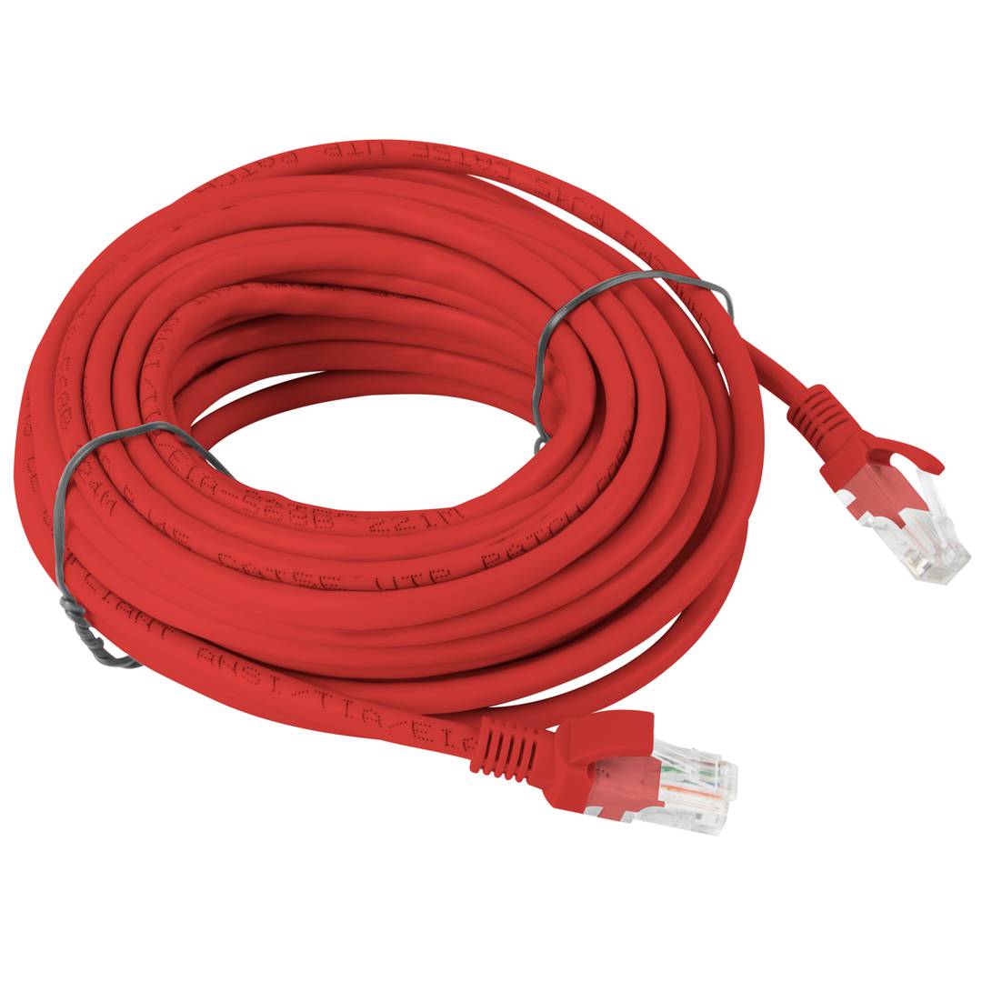 Cable de red ethernet Cat. 6 UTP de 10 m de color rojo fluke tested PCU6-10CC-1000-R