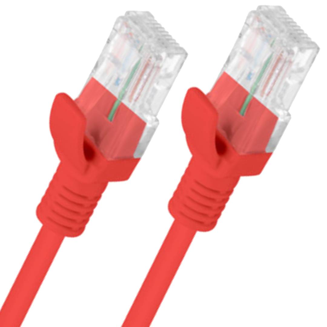 Cable de red ethernet Cat. 6 UTP de 10 m de color rojo fluke tested PCU6-10CC-1000-R