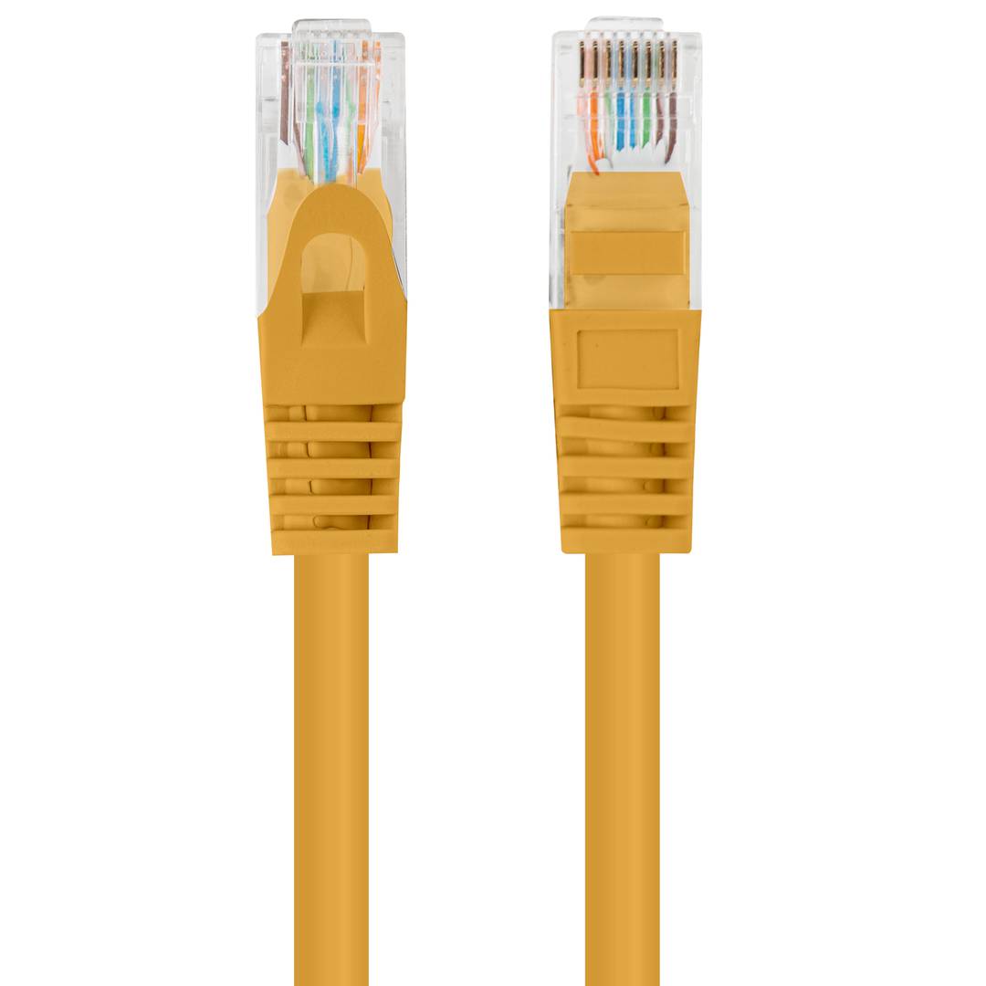 Cable de red ethernet Cat. 6 UTP de 0,25 m de color amarillo PCU6-10CC-0025-O