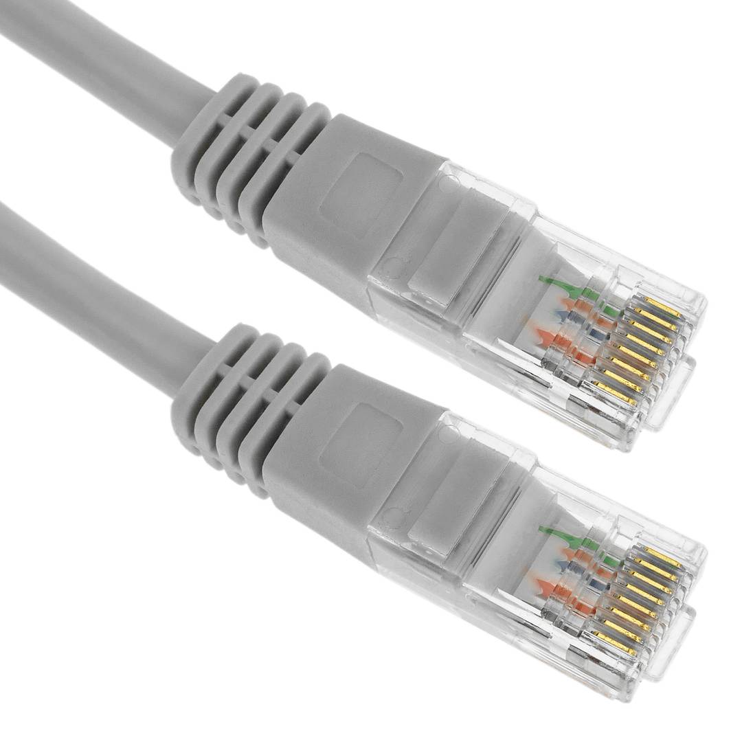 Cable de red ethernet cruzado Cat. 5e UTP de 15 m de color gris