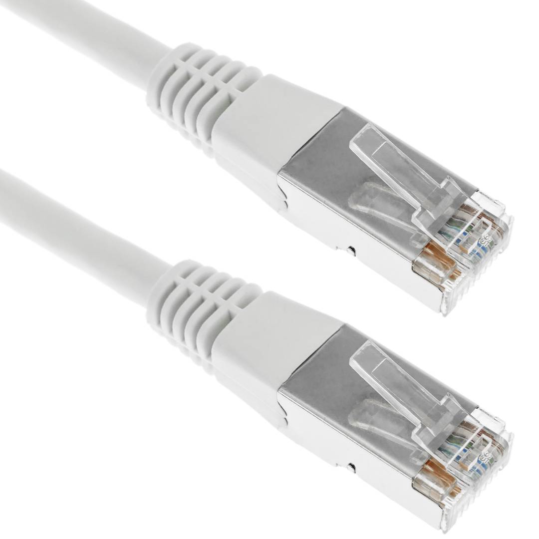Cable de red ethernet Cat. 6 FTP de 1 m de color blanco
