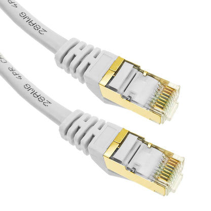 Cable de red ethernet Cat. 7 SSTP de 0,5 m de color blanco