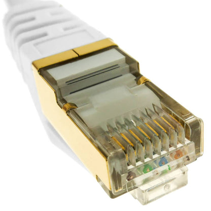 Cable de red ethernet Cat. 7 SSTP de 0,5 m de color blanco