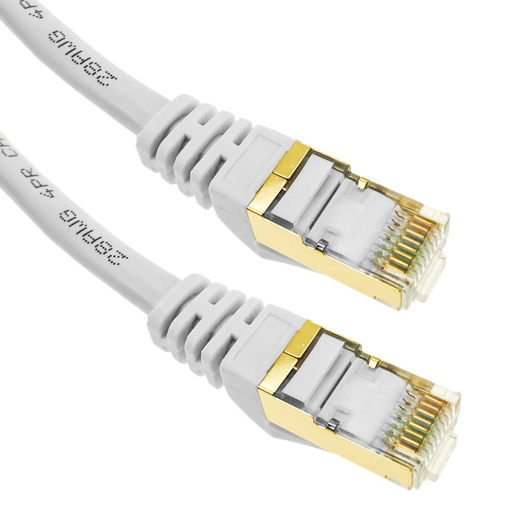 Cable de red ethernet Cat. 7 SSTP de 2 m de color blanco