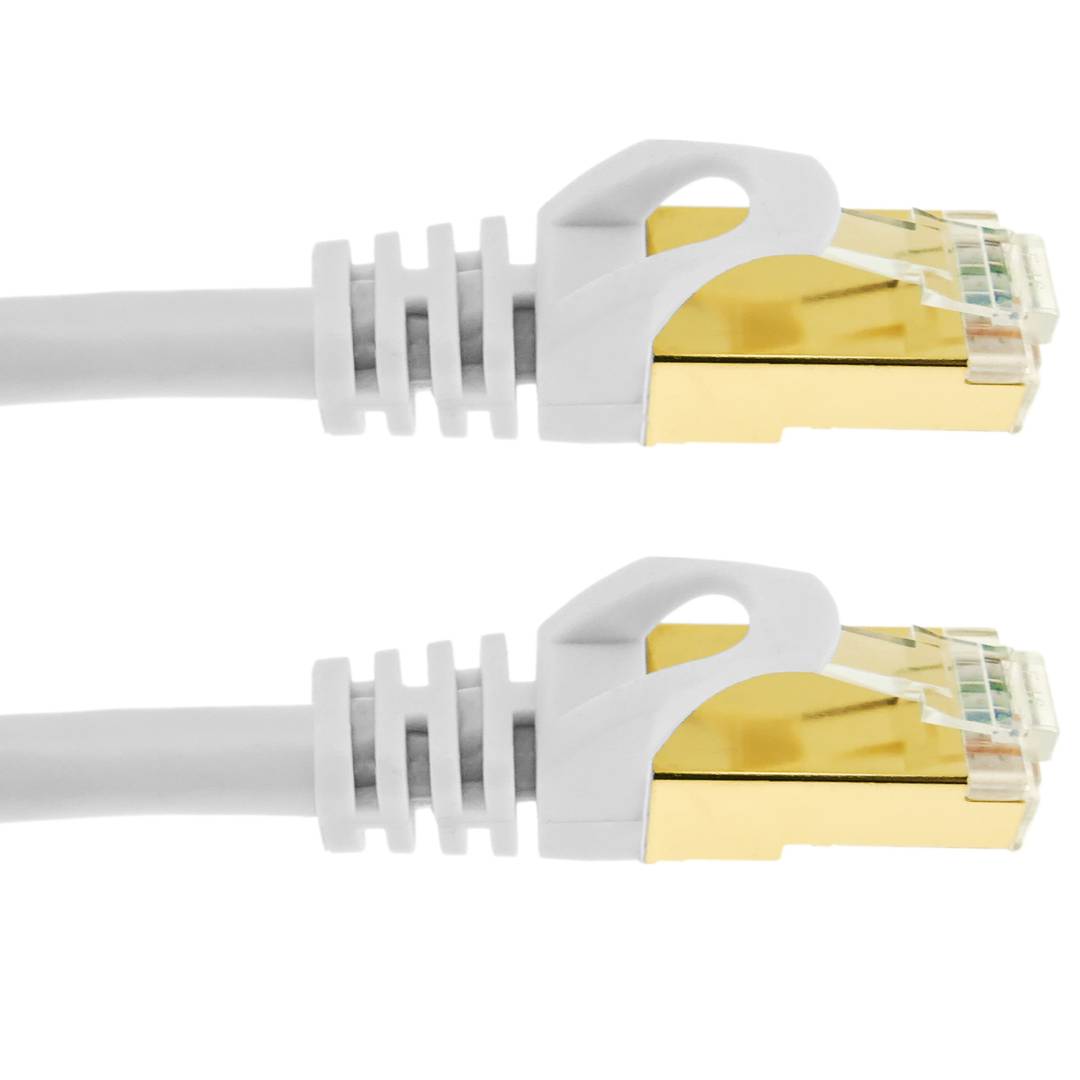 Cable de red ethernet Cat. 7 SSTP de 2 m de color blanco