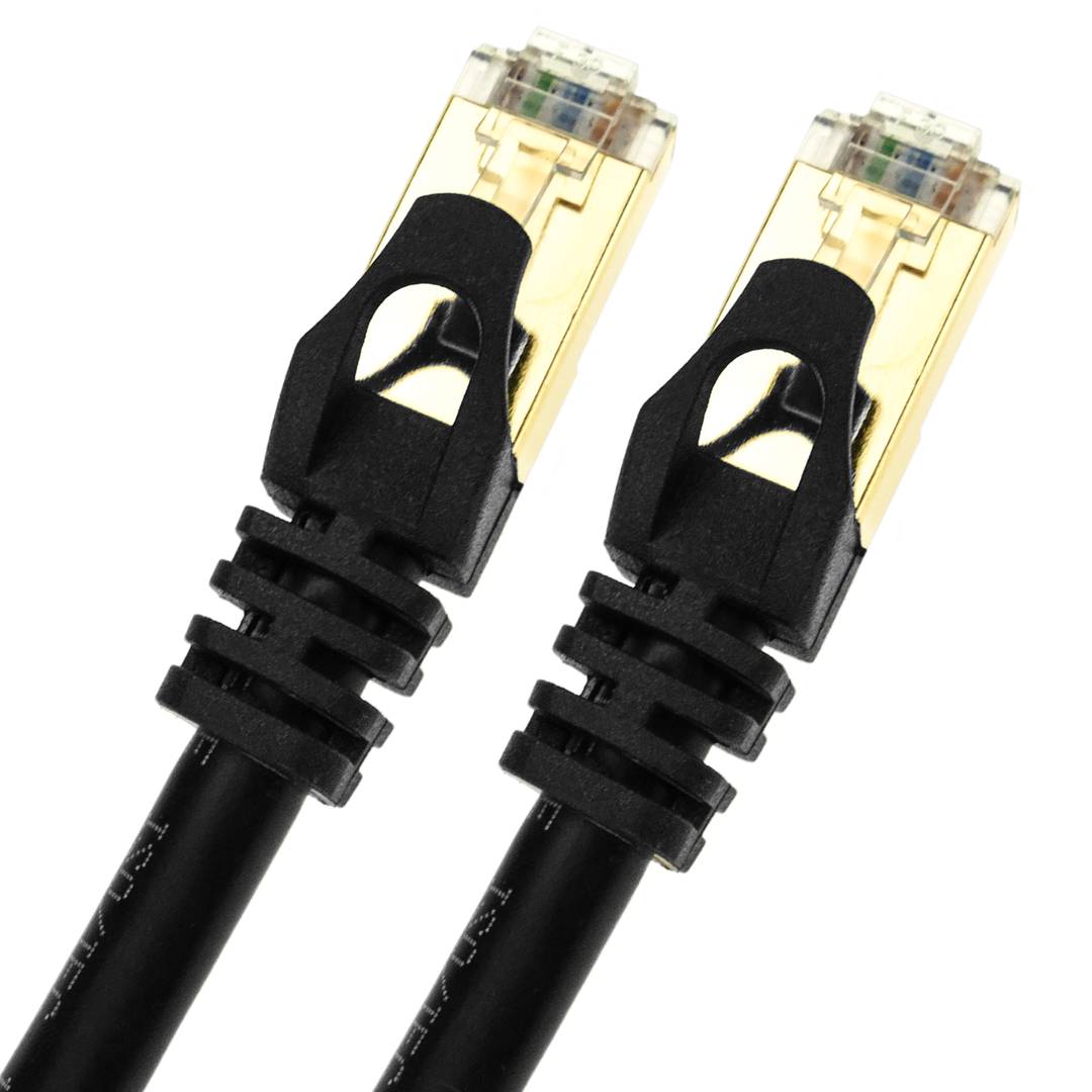 Cable de red ethernet Cat. 7 SFTP de 1 m de color negro
