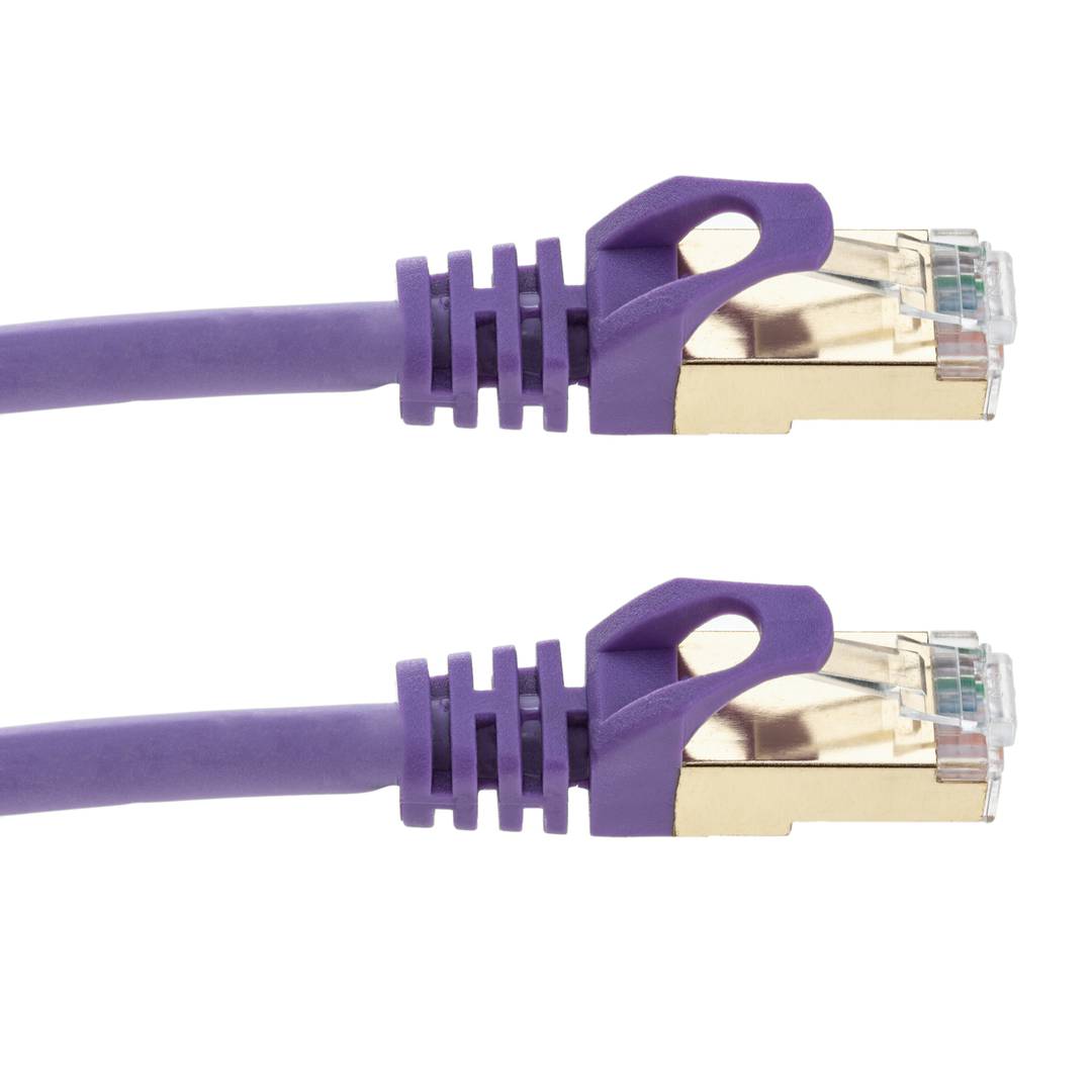 Cable de red ethernet Cat. 8 SFTP de 0,5 m de color violeta