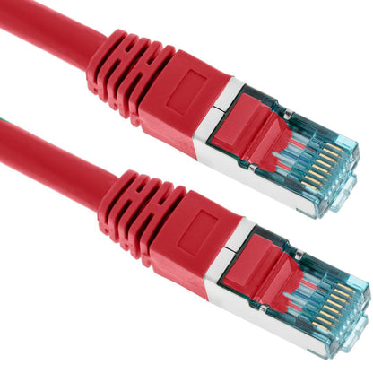 Cable de red ethernet Cat. 7 SFTP de 0,5 m de color rojo