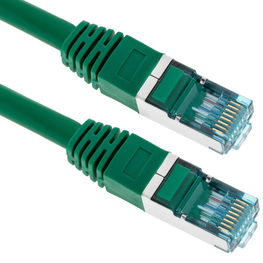 Cable de red ethernet Cat. 7 FTP de 0,25 m de color verde