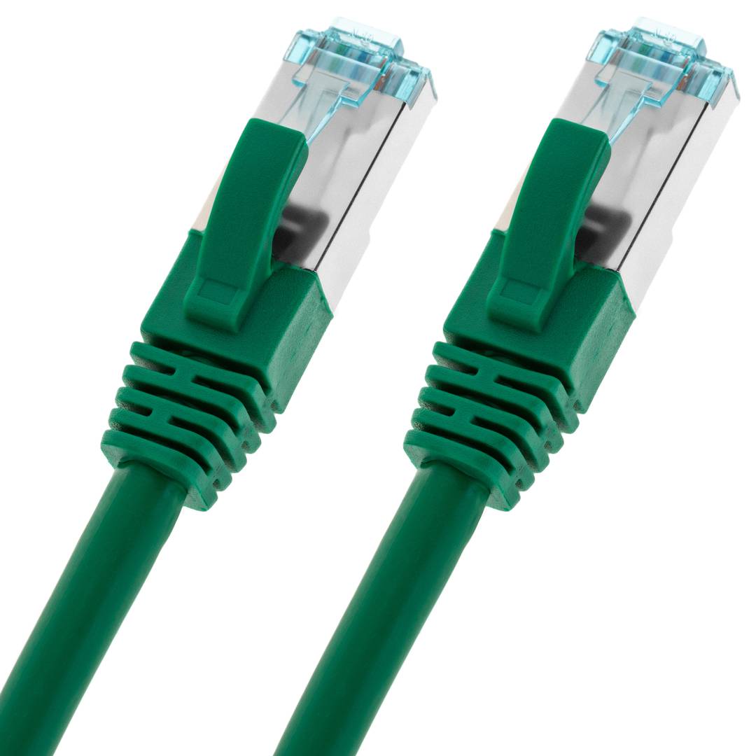 Cable de red ethernet Cat. 7 FTP de 0,25 m de color verde