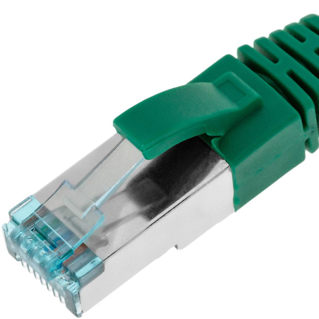 Cable de red ethernet Cat. 7 FTP de 0,25 m de color verde