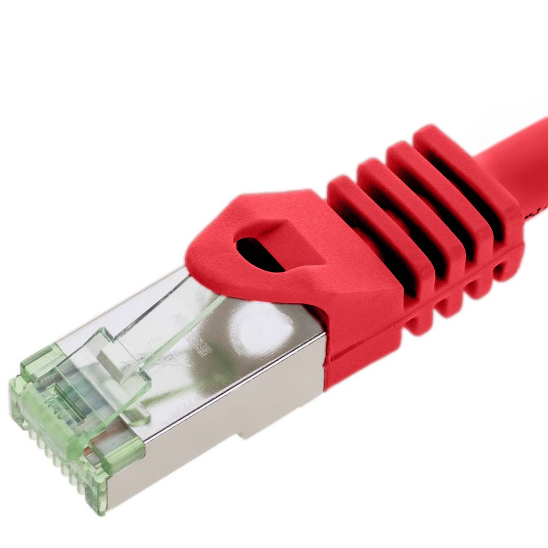 Cable de red ethernet Cat. 8.1 S/FTP de 0.5 m de color rojo