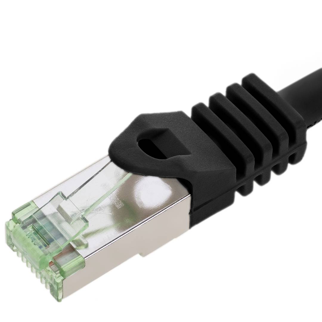 Cable de red ethernet Cat. 8.1 S/FTP de 0.5 m de color negro