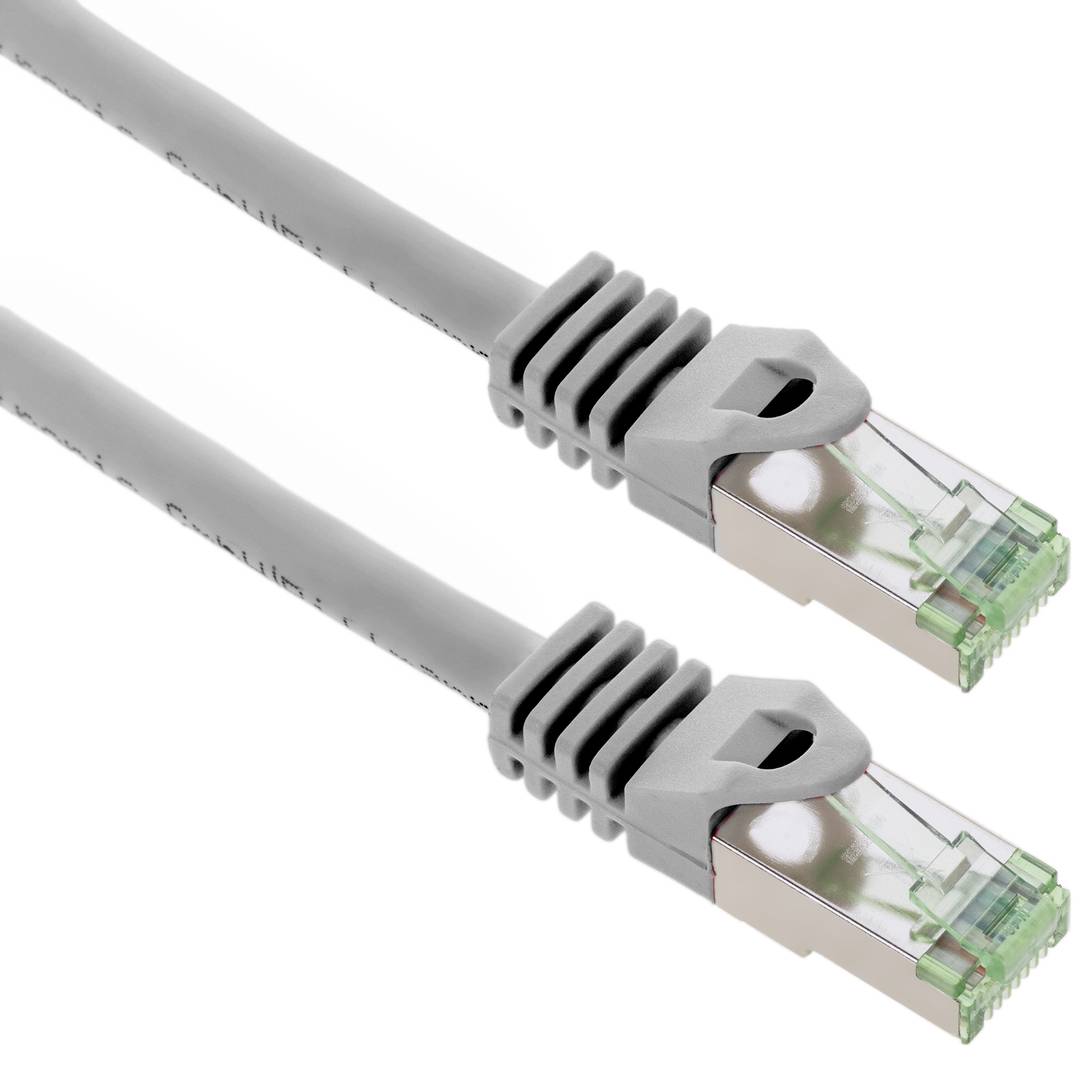 Cable de red ethernet Cat. 8.1 S/FTP de 0.5 m de color gris