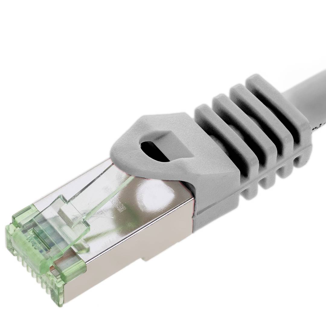 Cable de red ethernet Cat. 8.1 S/FTP de 0.5 m de color gris
