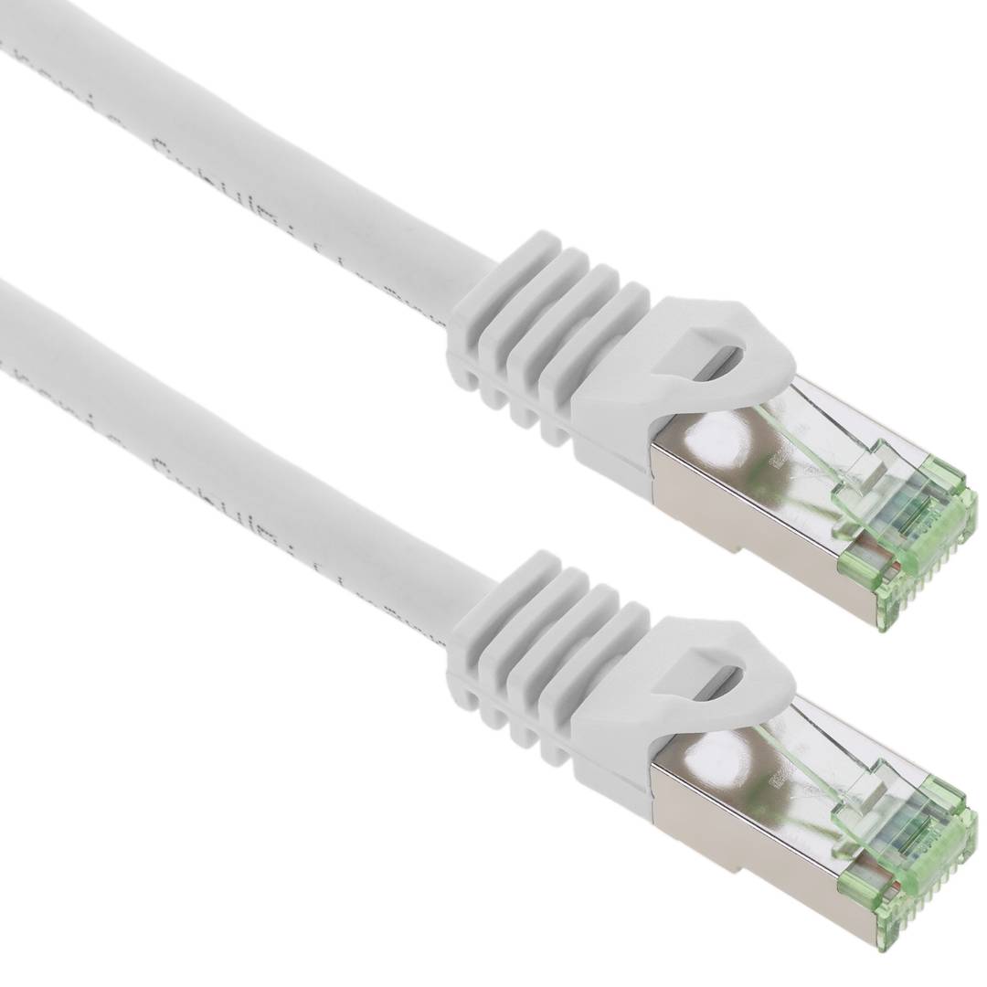 Cable de red ethernet Cat. 8.1 S/FTP de 1 m de color blanco