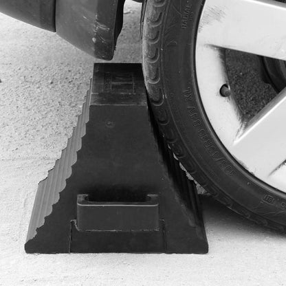Calzo de goma para coches y camiones. Cuña de ruedas doble para autocaravanas