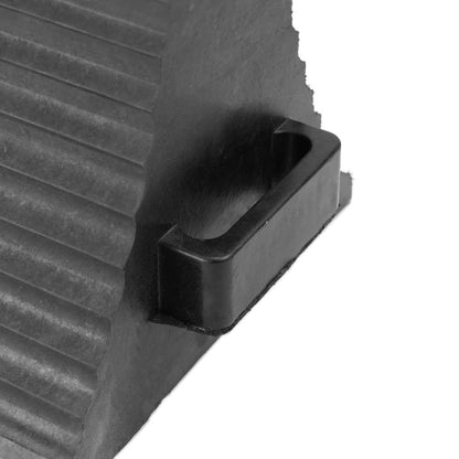 Calzo de goma para coches y camiones. Cuña de ruedas doble para autocaravanas