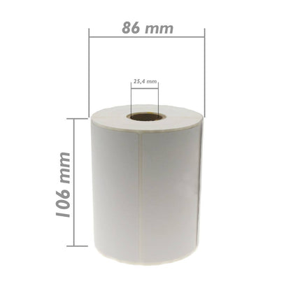 Rollo bobina de 700 etiquetas adhesivas para impresora transferencia térmica 101.6x50.8mm