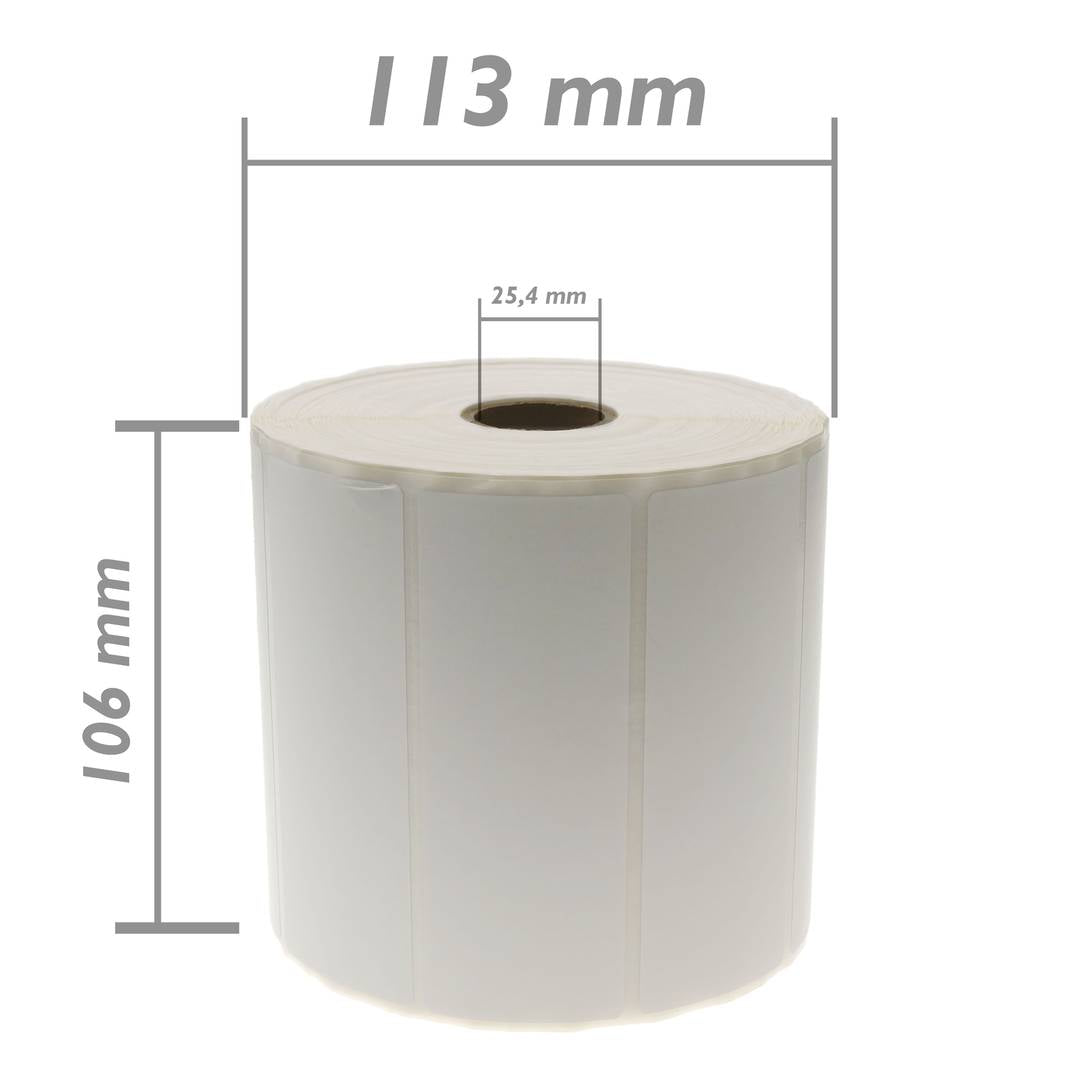 Rollo bobina de 1600 etiquetas adhesivas para impresora transferencia térmica 101.6x38.1mm