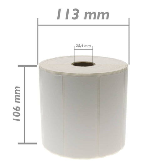 Rollo bobina de 1600 etiquetas adhesivas para impresora transferencia térmica 101.6x38.1mm