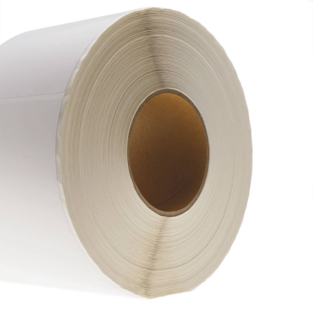 Rollo bobina de 1100 etiquetas adhesivas para impresora transferencia térmica 101.6x127mm