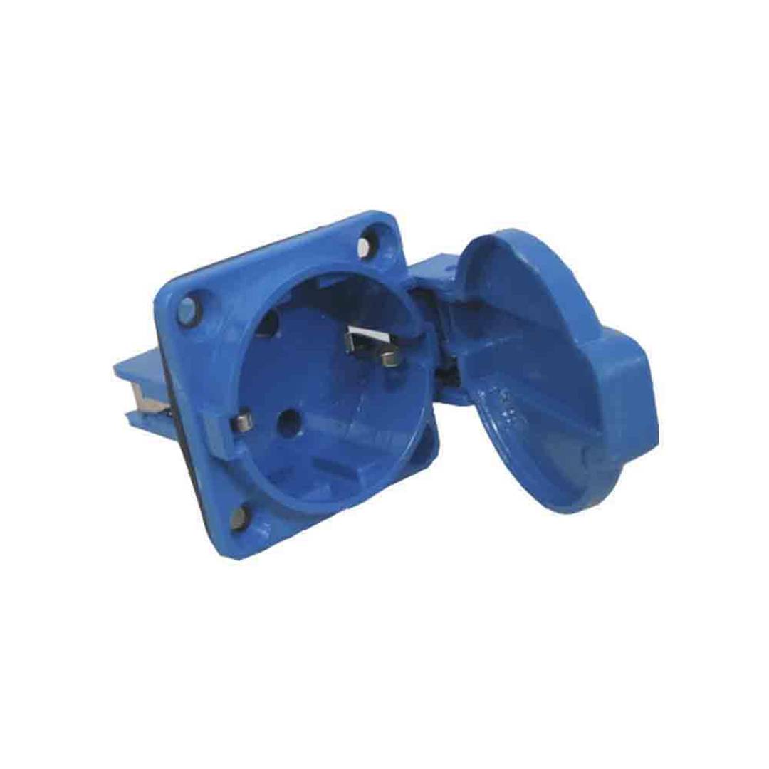 Base fija trascuadro de 2P+T 16A 250V con IP54 Solera 931131