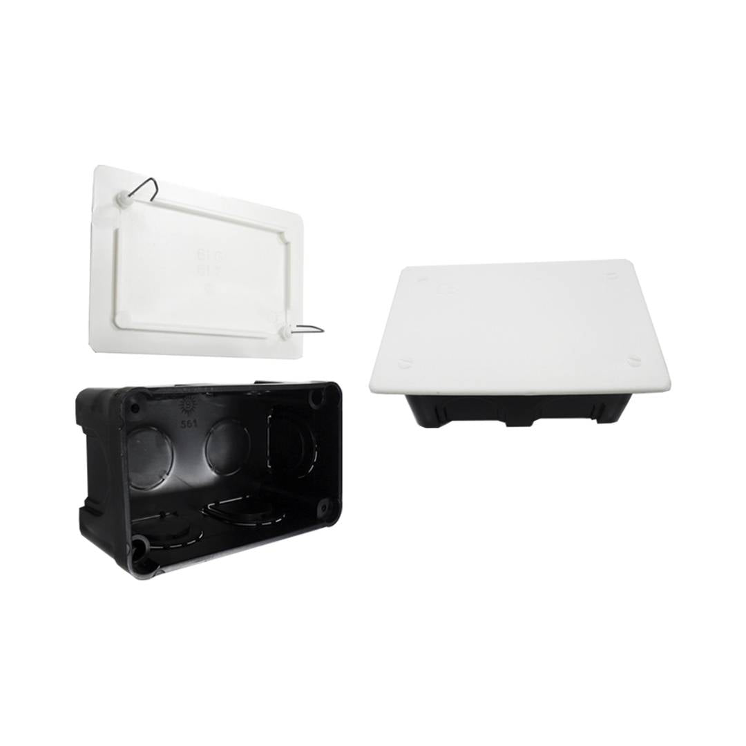 Caja empotrada de registro eléctrico rectangular 200x130x60mm Solera 614