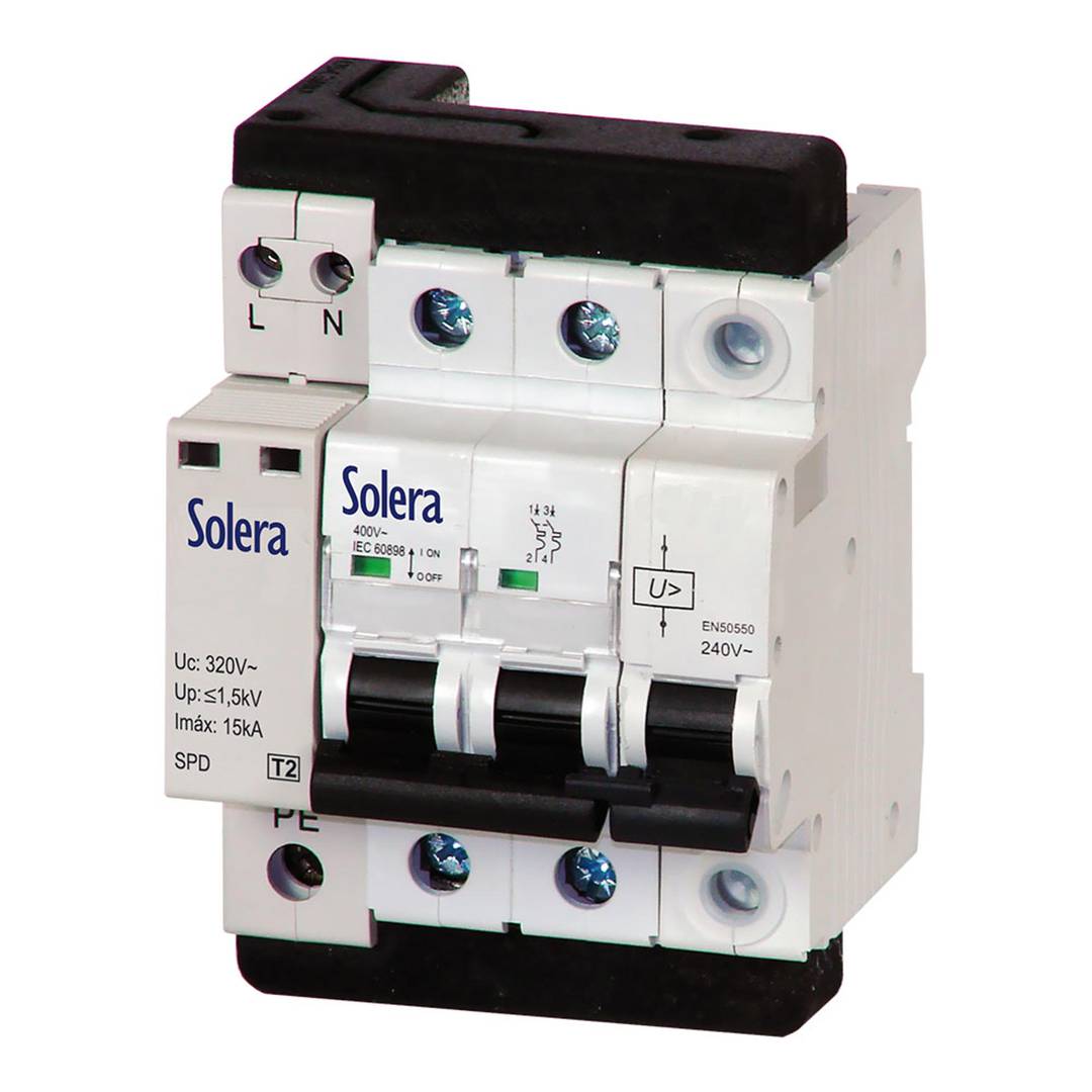 Interruptor automático magnetotérmico IGA 2P 25A C 10KA Solera