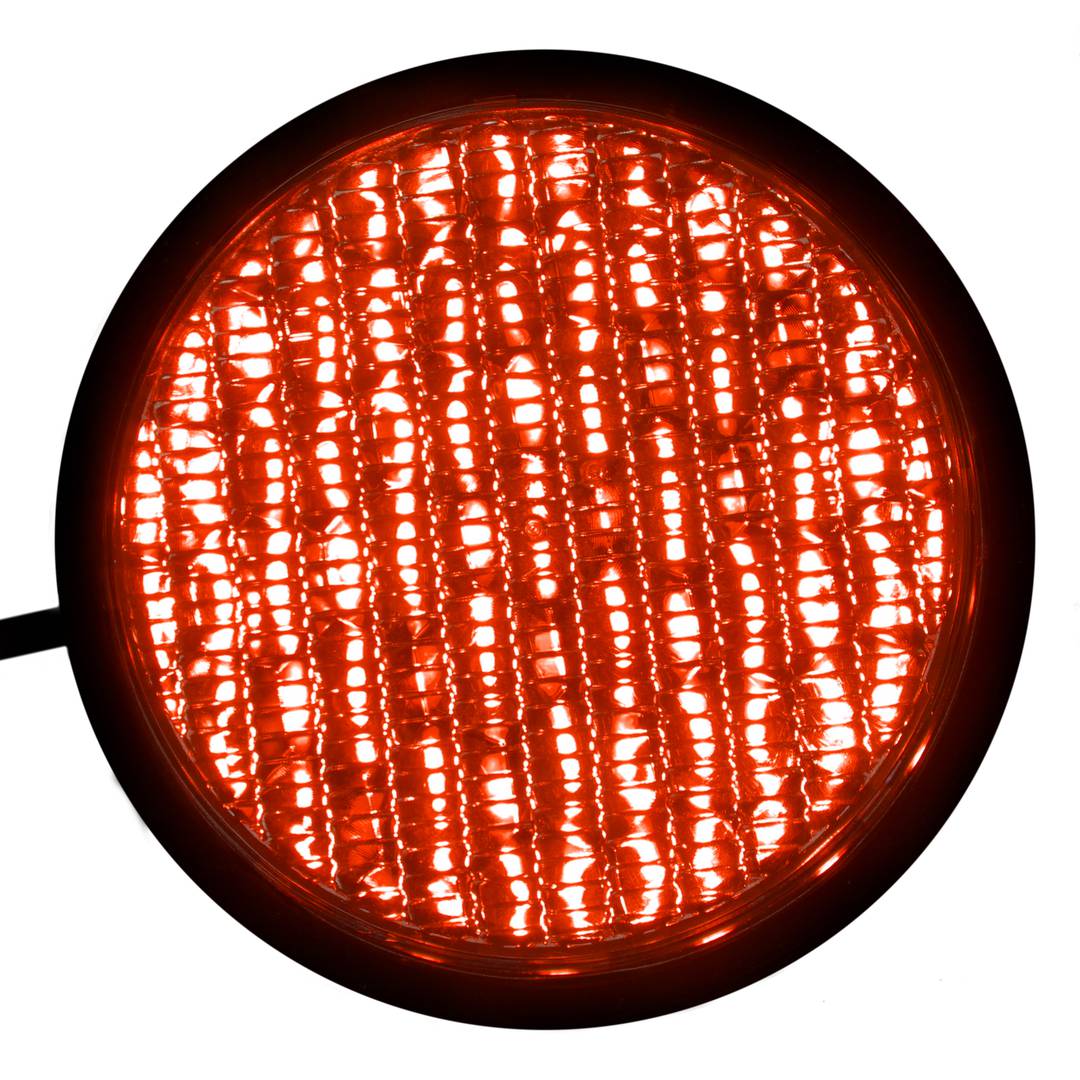 Luz LED para semáforo IP65 100mm de 12-24V rojo