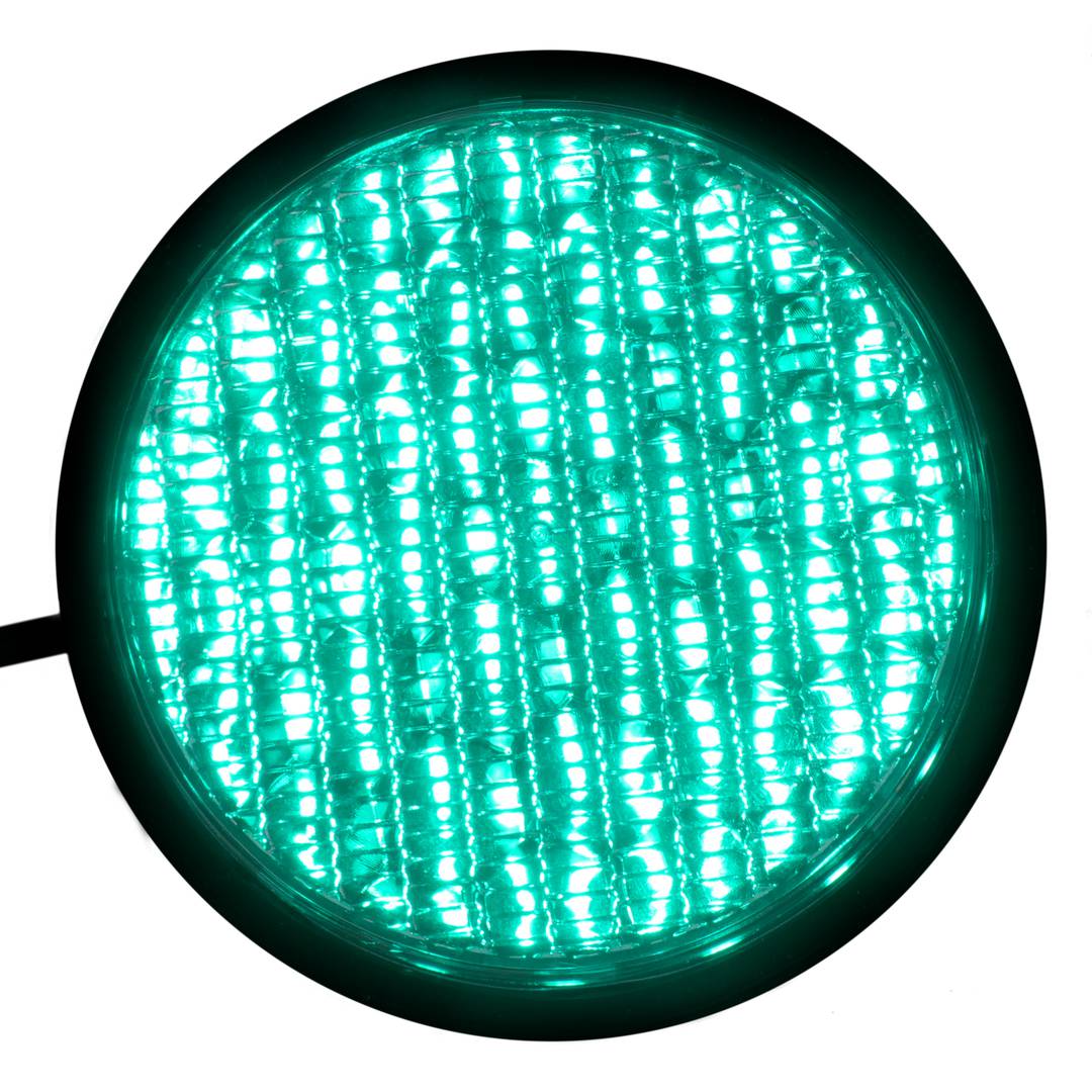 Luz LED para semáforo IP65 100mm de 12-24V verde
