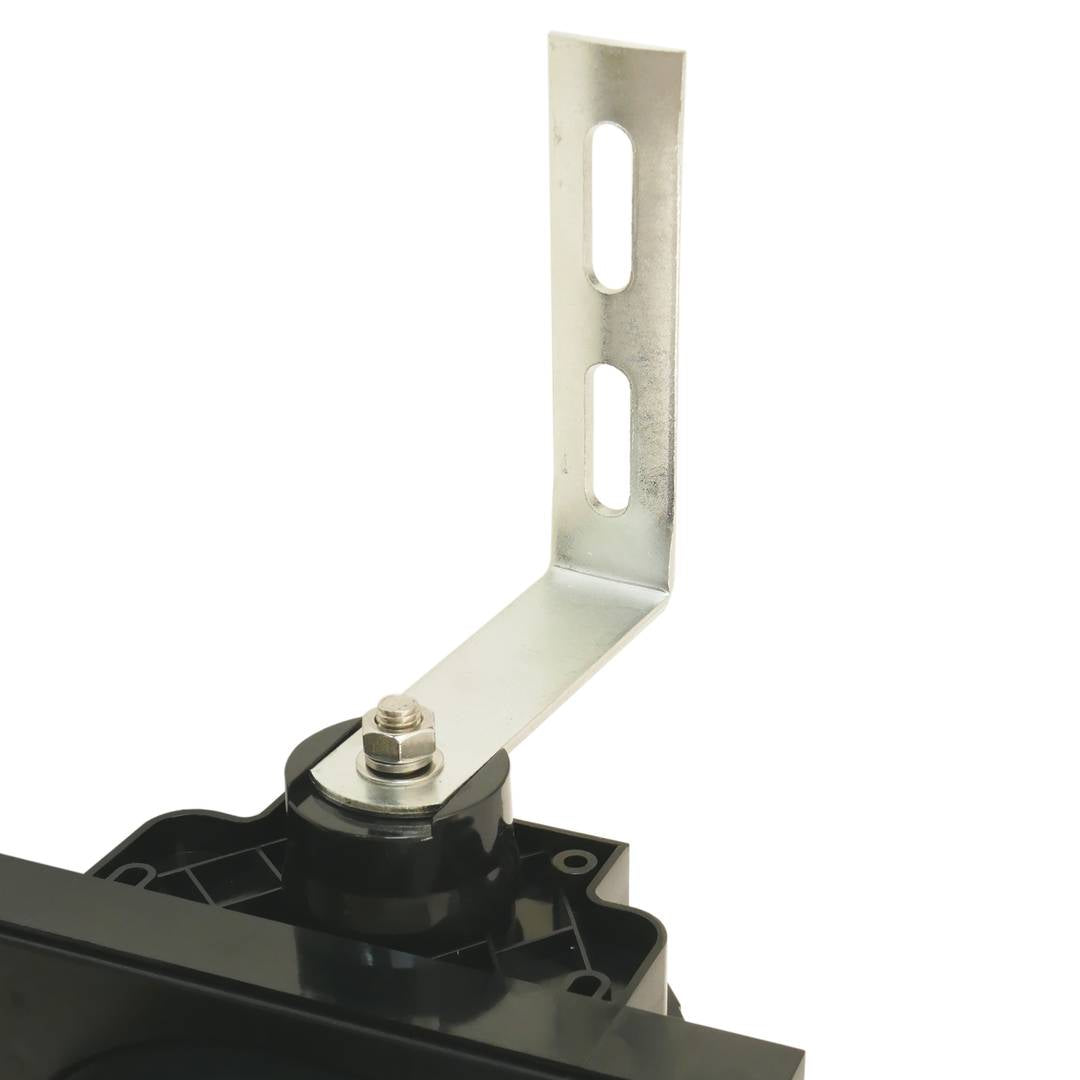 Semáforo para interior y exterior IP65 negro de 1 x 200mm de 12-24V con verde-flecha y roja-cruz