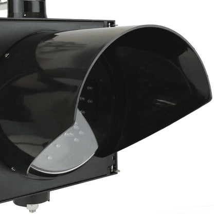 Semáforo para interior y exterior IP65 negro de 1 x 200mm de 12-24V con verde-flecha y roja-cruz