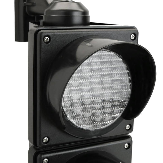Semáforo para interior y exterior IP65 negro de 2 x 100mm de 220V con luces LED verde y roja
