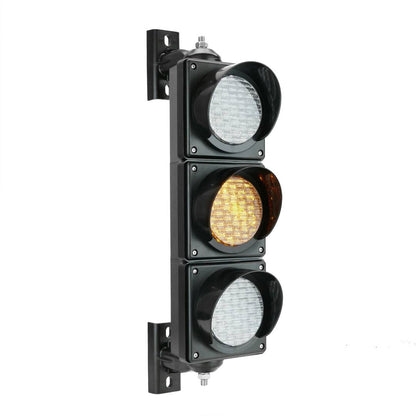Semáforo para interior y exterior IP65 negro de 3 x 100mm de 220V con luces LED verde ámbar y roja