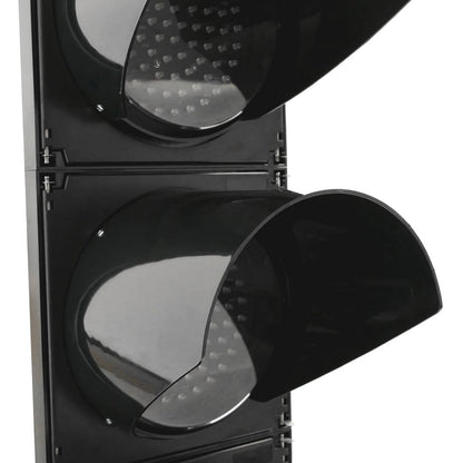Semáforo para interior y exterior IP65 negro de 2 x 200mm de 220V con luces LED verde y roja