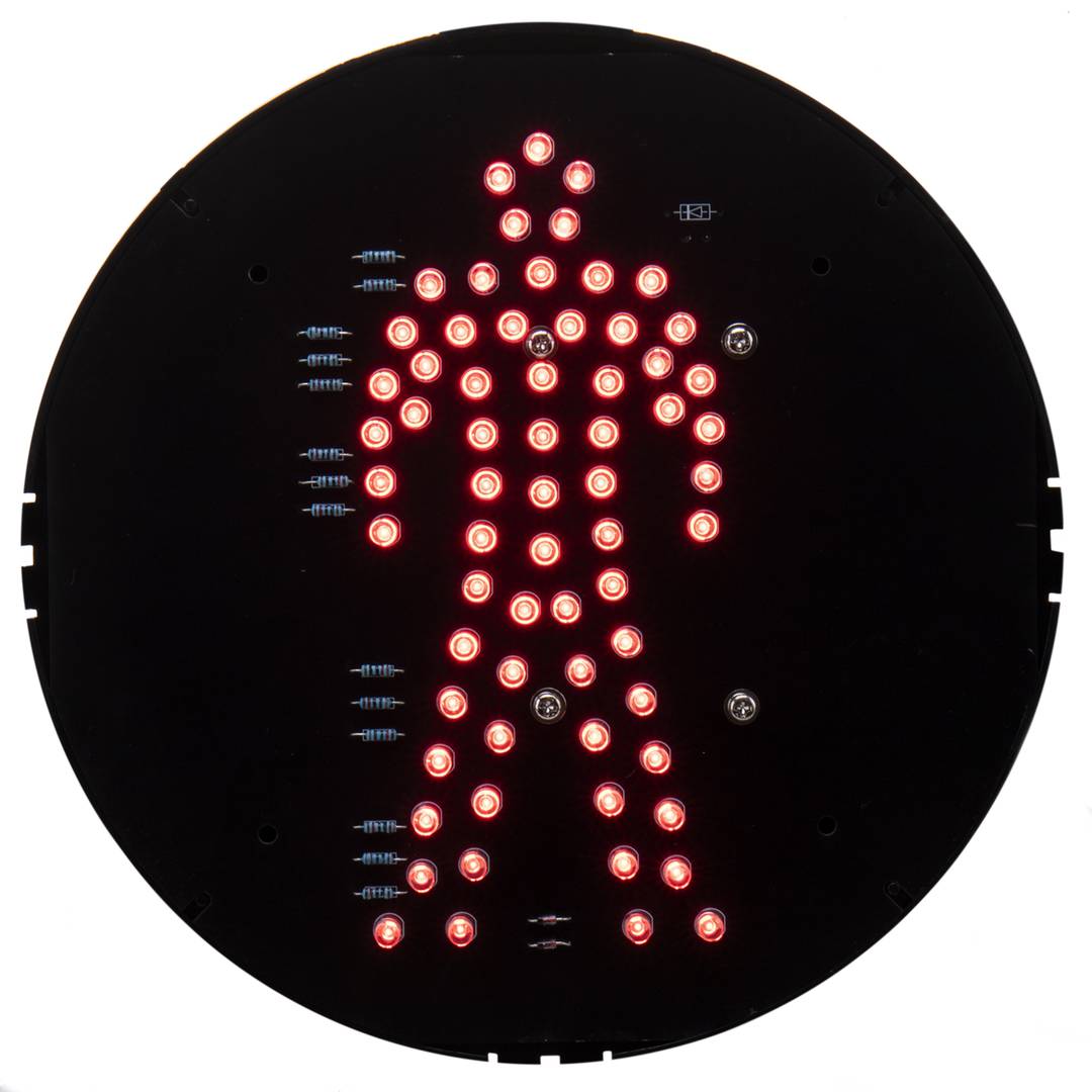 Luz LED para semáforo IP65 200mm de 12-24V peatón rojo