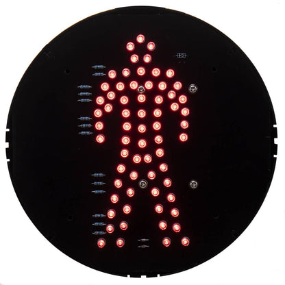 Luz LED para semáforo IP65 200mm de 12-24V peatón rojo