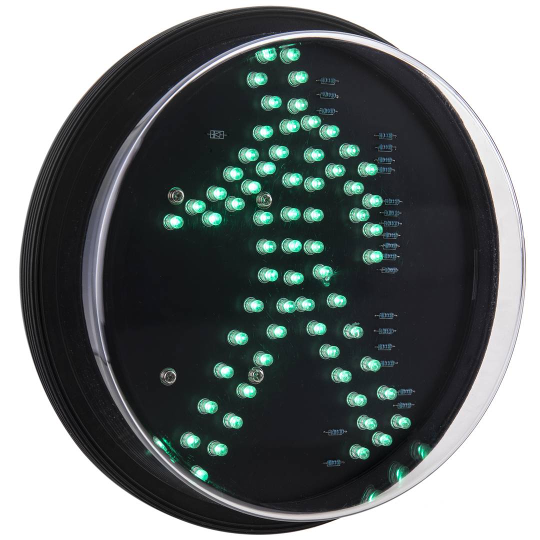 Luz LED para semáforo IP65 200mm de 12-24V peatón verde