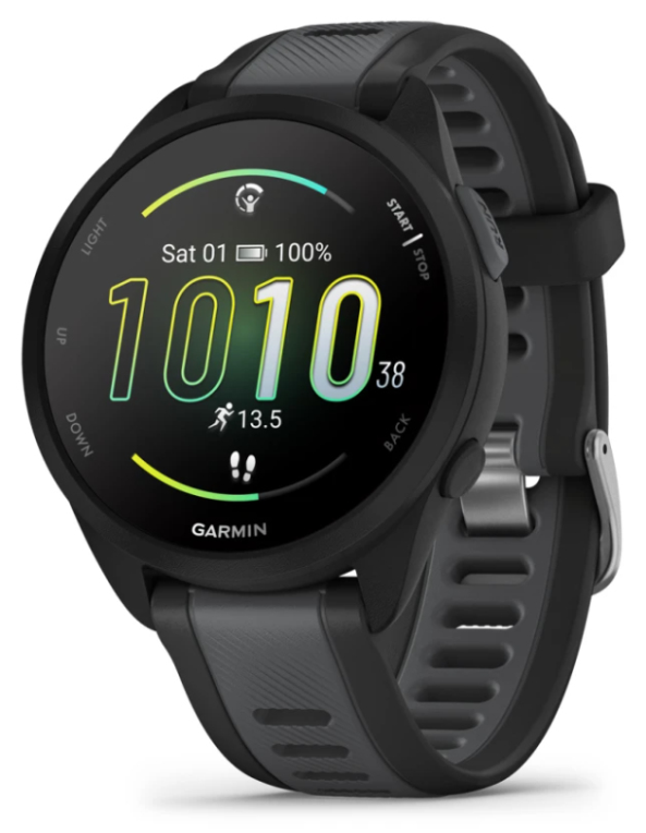 Garmin Forerunner 165 3,05 cm (1.2'') AMOLED Digital 390 x 390 Pixeles Pantalla tactil Negro GPS (satelite)