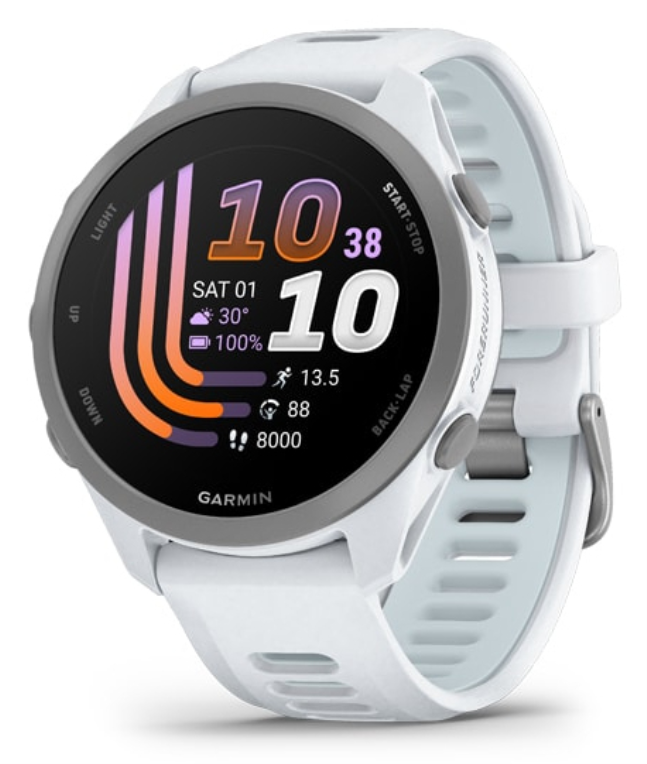 Garmin Forerunner 170 3,05 cm (1.2'') AMOLED 30 mm Digital 390 x 390 Pixeles Pantalla tactil Blanco GPS (satelite)