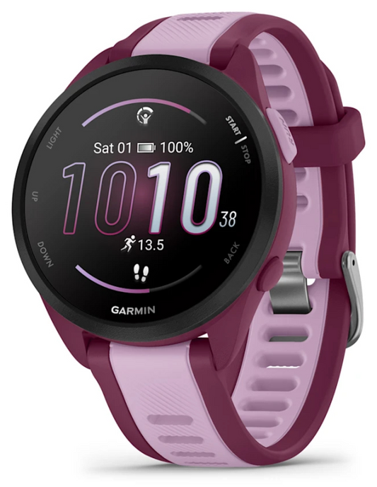 Garmin Forerunner 165 Music 3,05 cm (1.2'') AMOLED 43 mm Digital 390 x 390 Pixeles Pantalla tactil Purpura GPS (satelite)