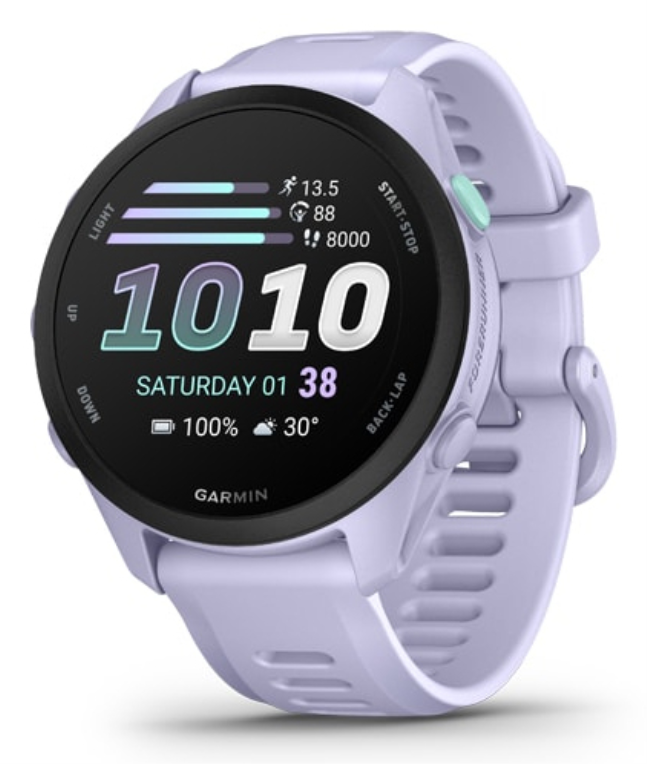 Garmin Forerunner 70 3,05 cm (1.2'') AMOLED 43 mm Digital 390 x 390 Pixeles Pantalla tactil Lavanda GPS (satelite)