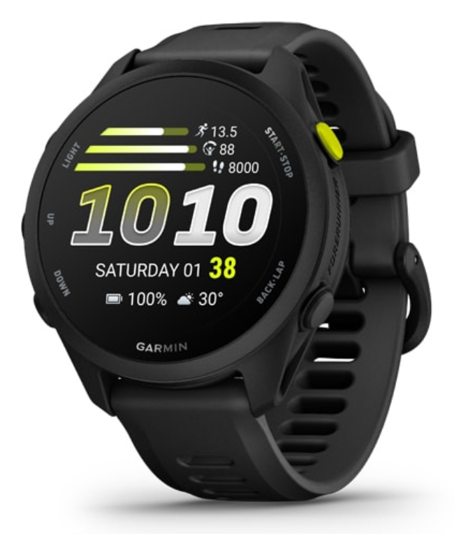 Garmin Forerunner 70 3,05 cm (1.2'') AMOLED 43 mm Digital 390 x 390 Pixeles Pantalla tactil Negro GPS (satelite)