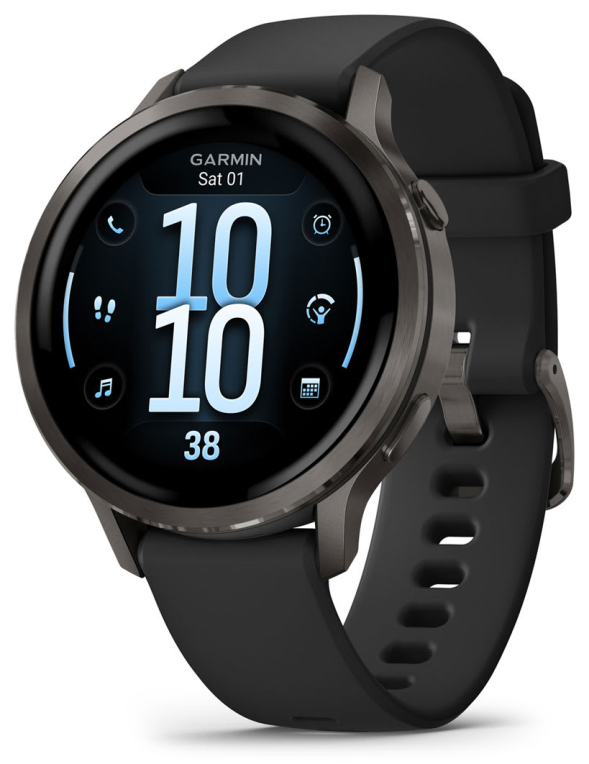Garmin Venu 4 3,05 cm (1.2'') AMOLED 41 mm Digital 390 x 390 Pixeles Pantalla tactil Negro Wifi GPS (satelite)