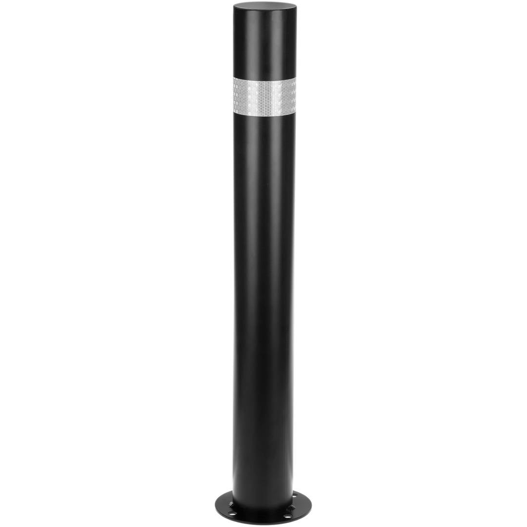 Pilona bolardo de acero con base clavada negro 110x1000mm