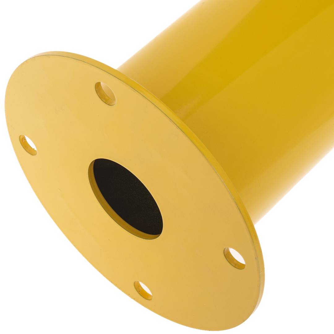 Pilona bolardo de acero con base clavada amarilla 110 x 960mm
