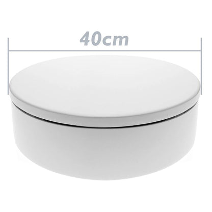 Base giratoria eléctrica de 40 cm. Plataforma rotatoria de color blanco