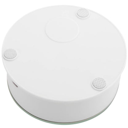 Base giratoria eléctrica 10cm blanco con espejo. Plataforma rotatoria con iluminación LED